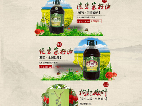 承接青海漢堯農副產品有限責任公司淘寶首頁設計